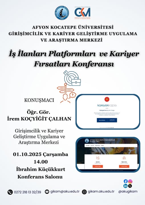 Afyon Kocatepe Üniversitesi'nde Kariyer Fırsatları Konferansı Düzenlendi